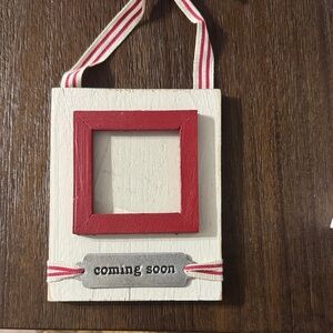 Red and Cream Hanging Frame